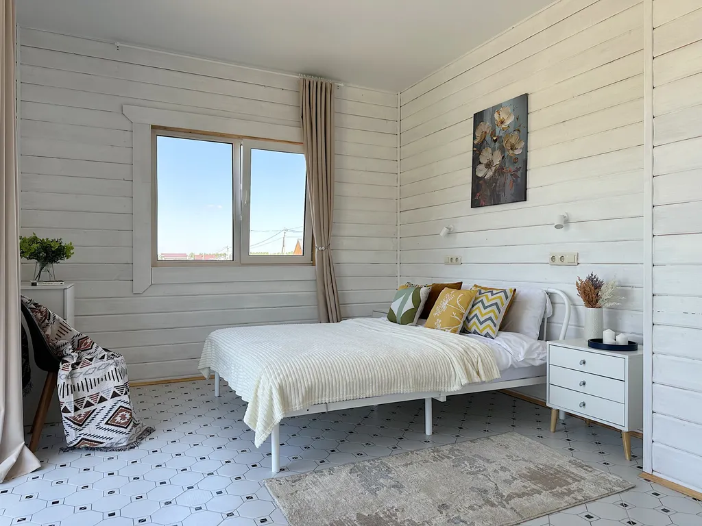 Коттедж с сауной с видом на лес