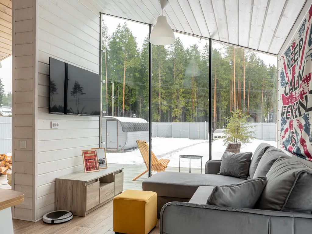 Домик у леса с камином и баней