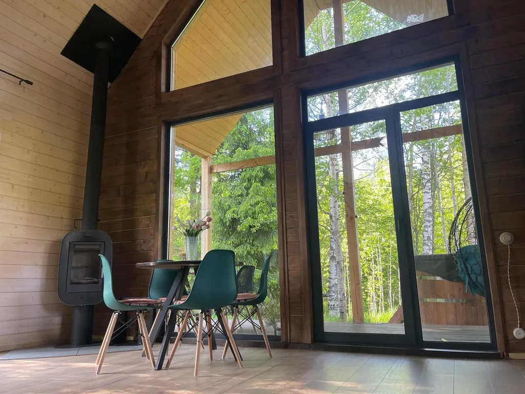 Уютный дом с купелью и камином Лесное Вдохновение