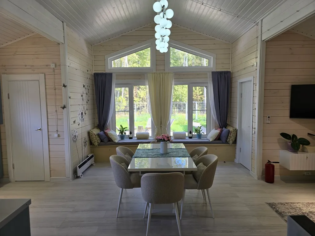 Уютный дом с баней у березового леса