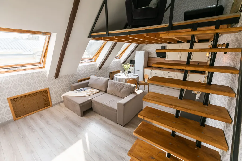 Квартира Мансарда, вид, стиль, топ-локация — аренда посуточно в Санкт-Петербург