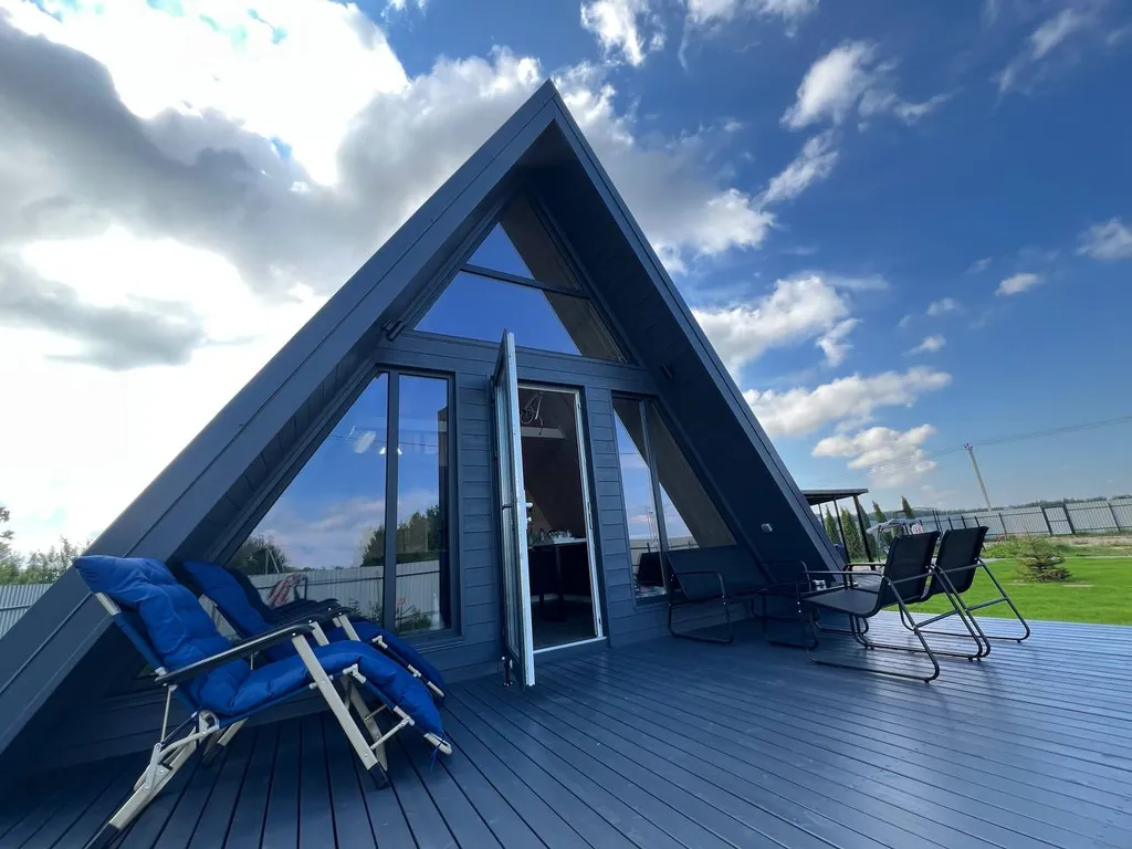 Коттедж Новый, уютный А-фрейм дом А-шале-ть — аренда посуточно в Гурьевск