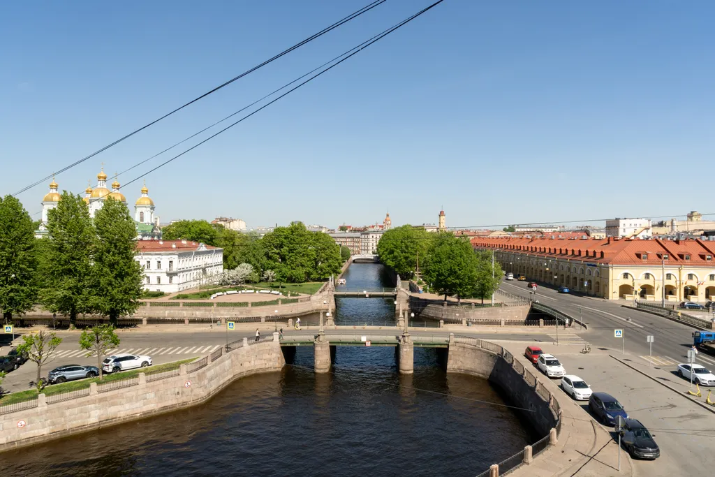 Квартира Квартира Апартамент с балконом и видом на Никольский собор — Санкт-Петербург