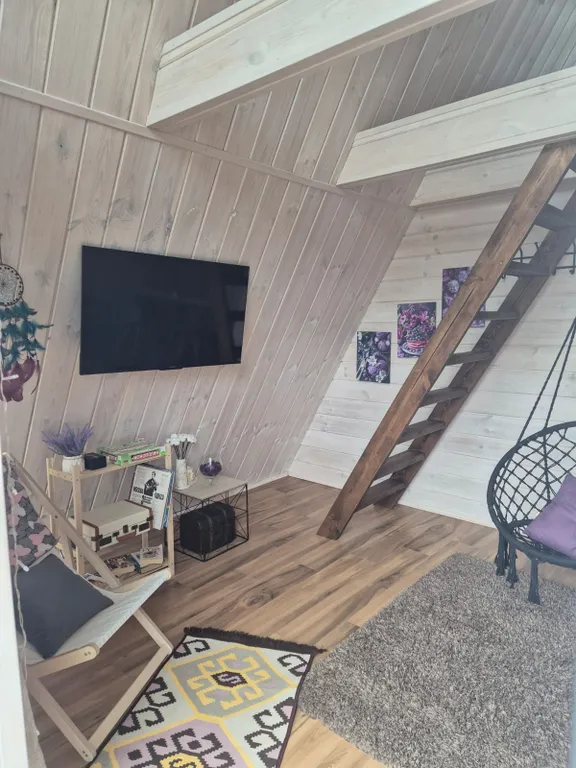 Коттедж Коттедж А-фрейм Ежевичный с сибирским банным чаном и баней на дровах — Каблуково