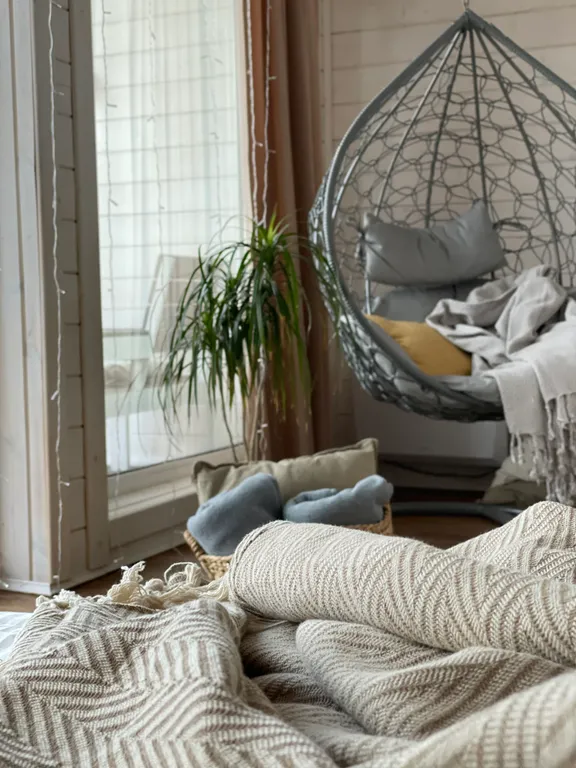 Вилла с банным чаном на берегу водоёма