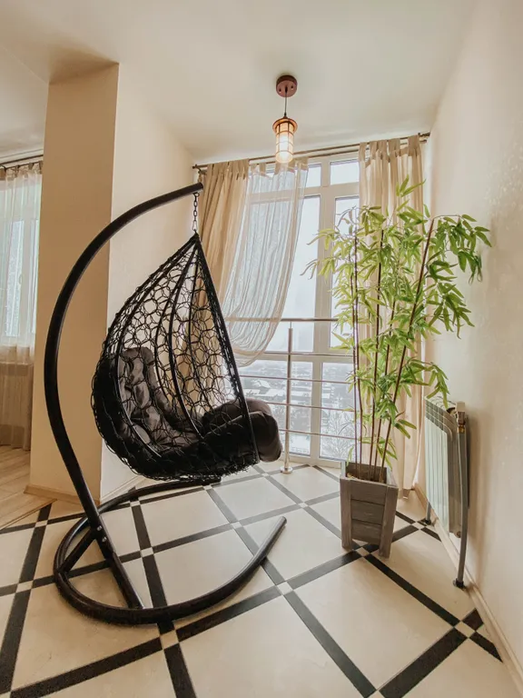 Студия в центре с видом на город