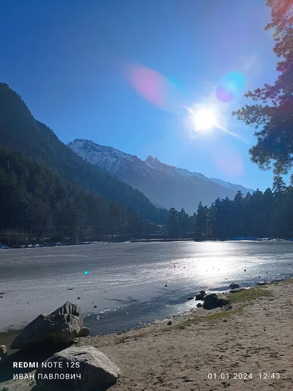 Коттедж Дом с баней и озером — Теберда