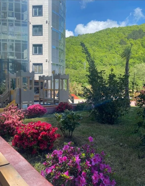 Студия с изумительным видом из окна на реку и горы