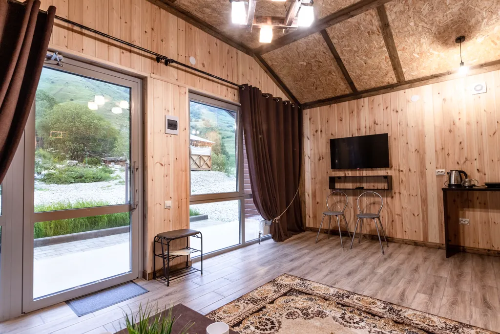 База отдыха с видом на горы в Приэльбрусье