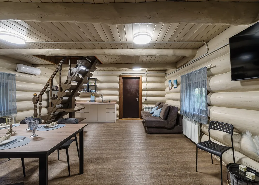 Дом 110m2 — чан, кухня, тёплый бассейн