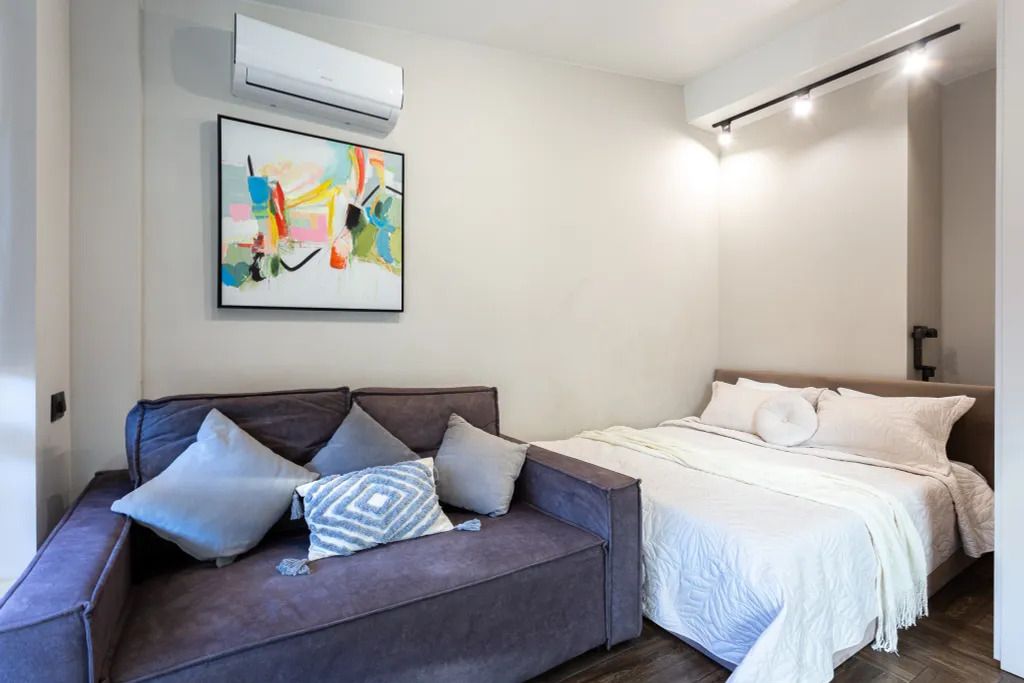 Стильная студия Кватро 152 с террасой и кофемашиной