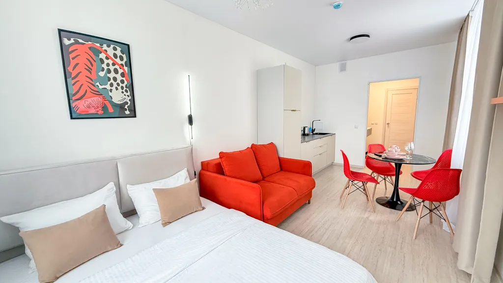 Студия на высоком этаже