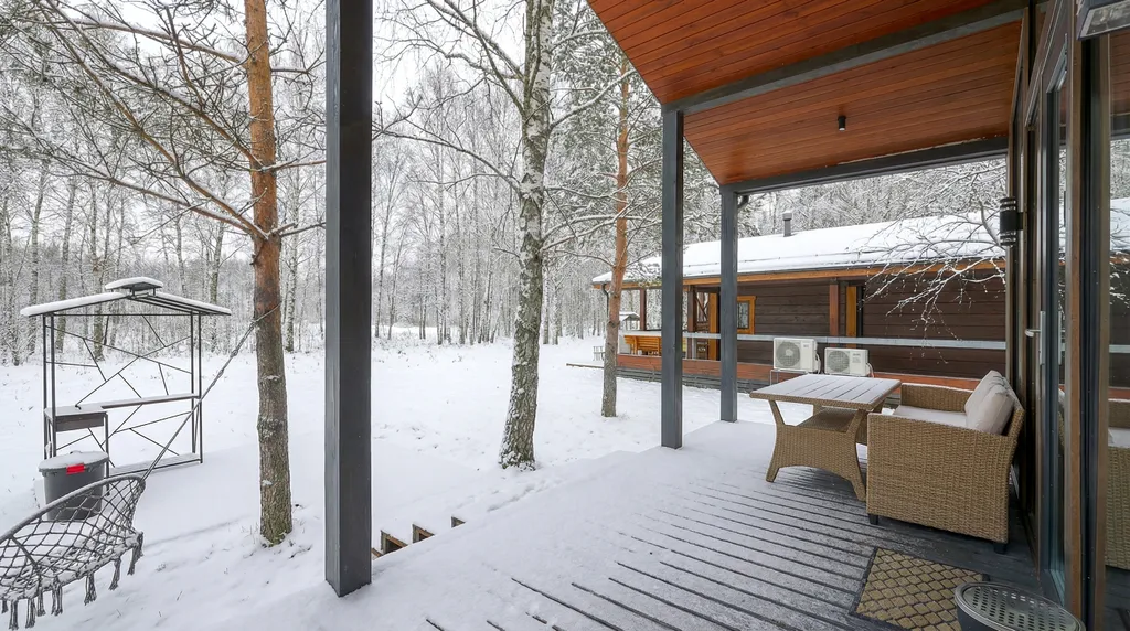 BarnHouse с камином, кондиционером и террасой