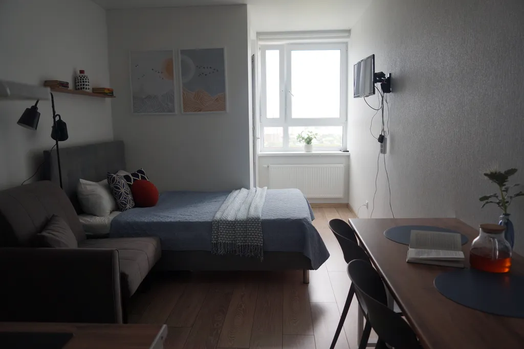 Комфортная студия с вдохновляющими видами на уральские горы