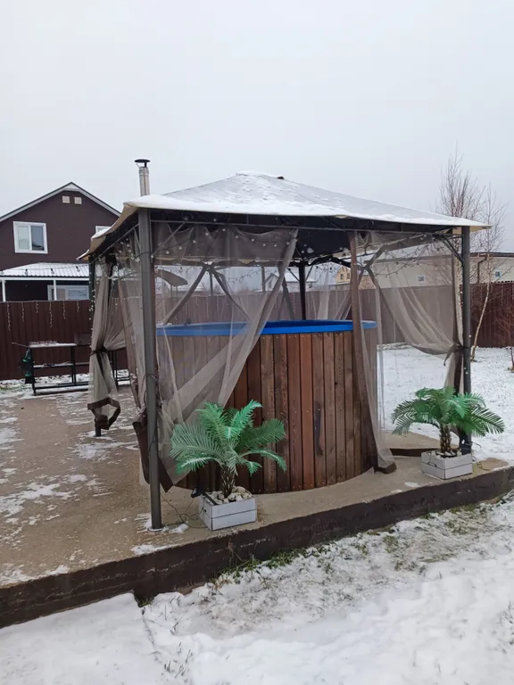 Дом с баней и купелью на дровах