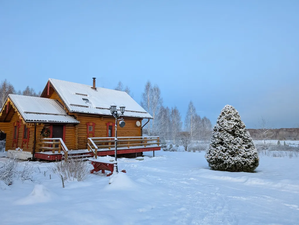 Дом в стиле Rustic с баней на дровах