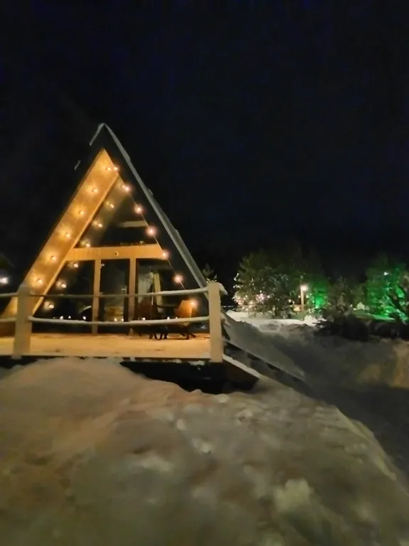 А-фрейм в лесу в часе езды от Москвы