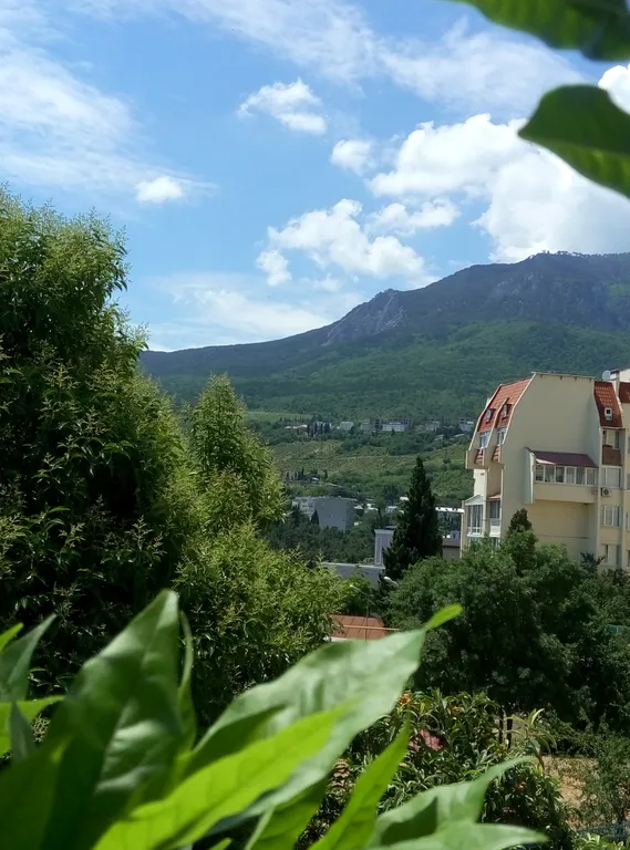 Двухместная комната с видом на горы и сквер