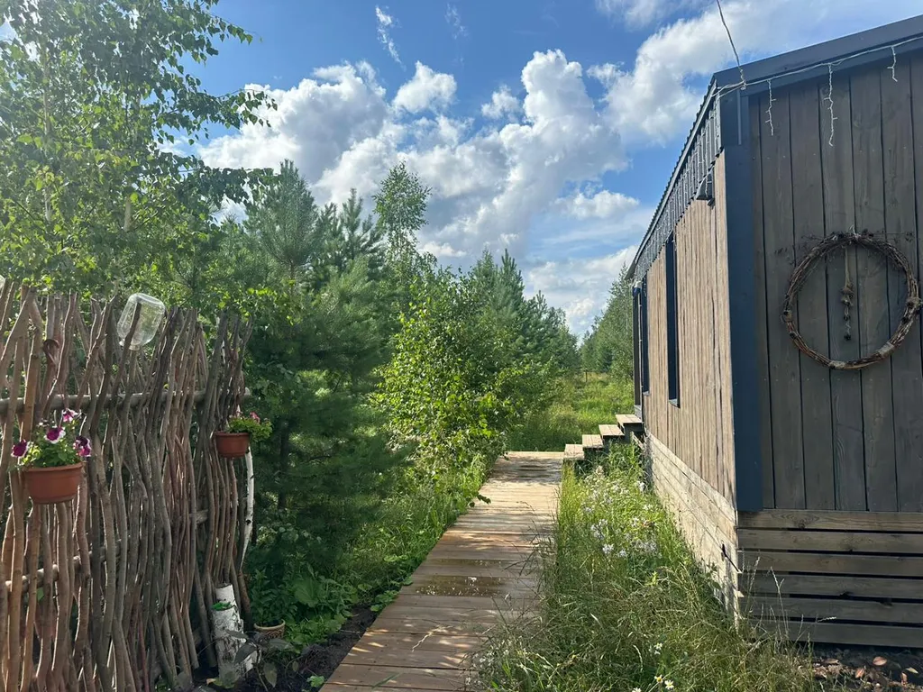 Темный домик на опушке леса