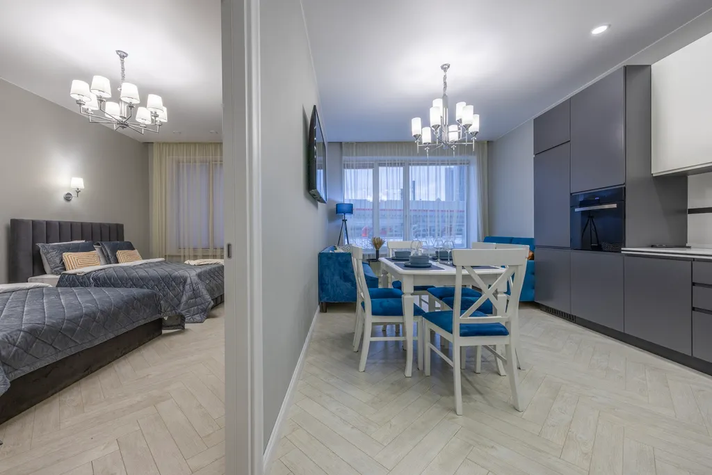 Квартира Квартира Дизaйнeрcкая евротрёшка в ЖК Нeаdliner — Москва