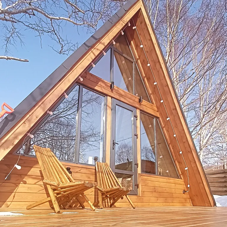 Коттедж Домик А-фрейм с баней и купелью — аренда посуточно в Петропавловск-Камчатский