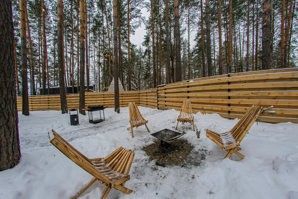 Вилла в Сосновом лесу с чаном и баней