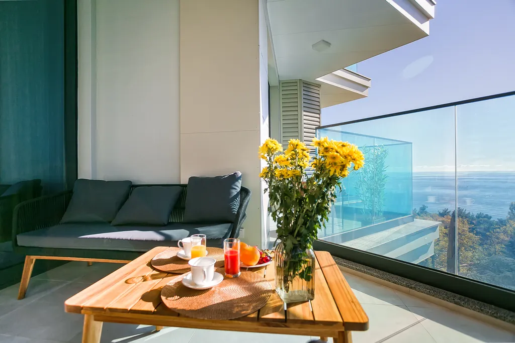 Стильная квартира Чайка с видом на море