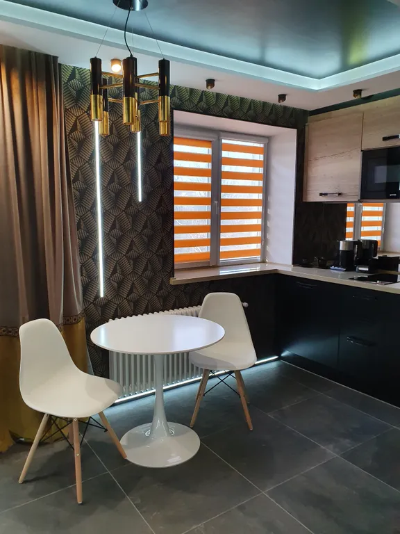 Студия с дизайнерским ремонтом