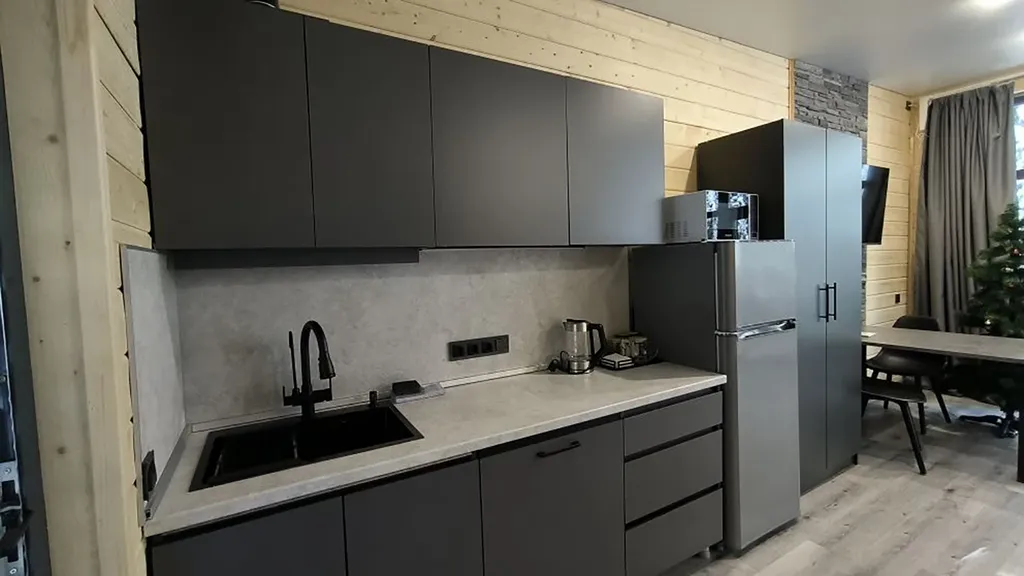 Дом Трио 16 с шикарным видом на реку Архыз (тариф без бани и бассейна)