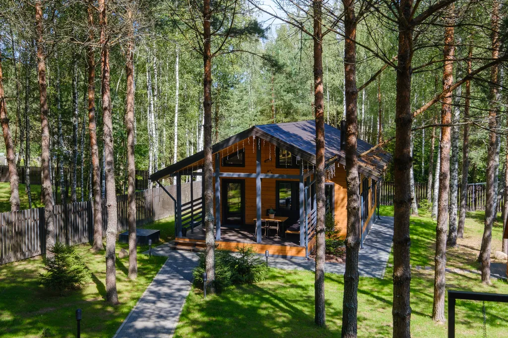 Коттедж Эстетичное шале в лесу с безлимитом на баню и купель — аренда посуточно в Минск