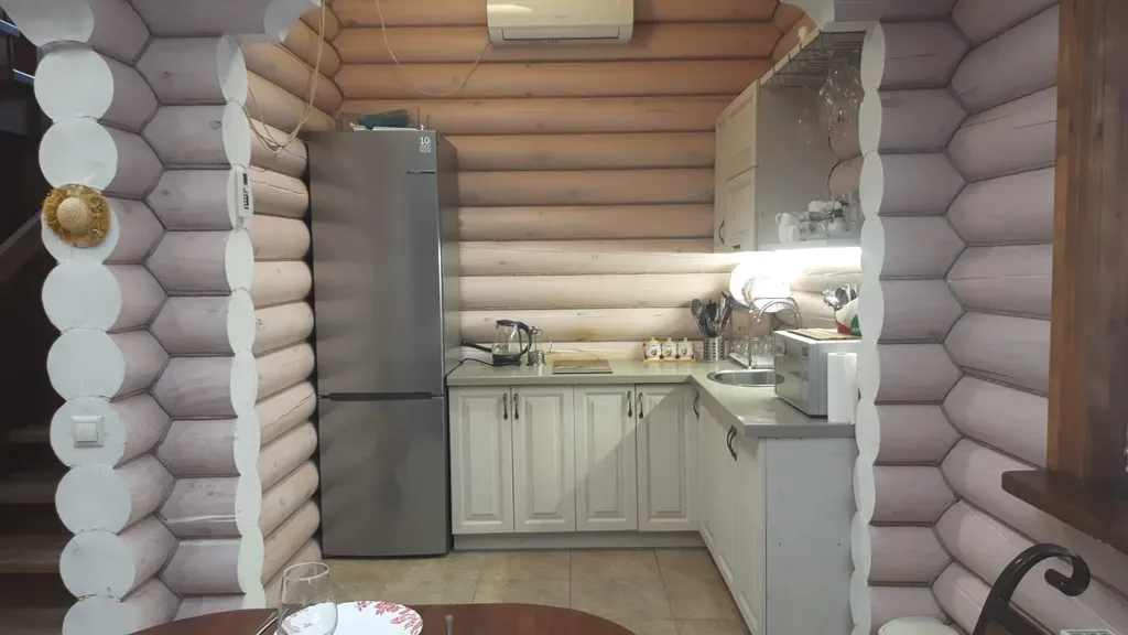 Дом из бревна с русской баней