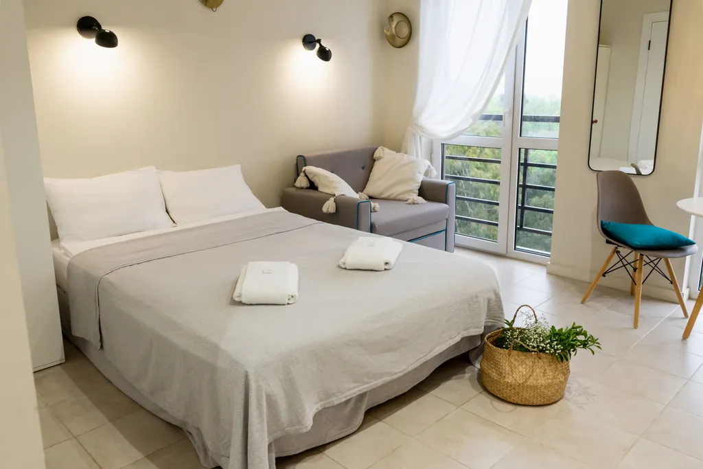 Квартира Квартира Студия с видом на горы, море и бамбуковую рощу в ЖК Сорренто Парк — Сириус