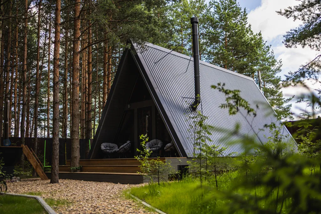 Коттедж Коттедж А-Фрейм грей — Павловский Посад