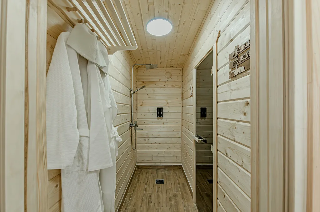 Барнхаус с баней на дровах и чаном SkyLove Glamp