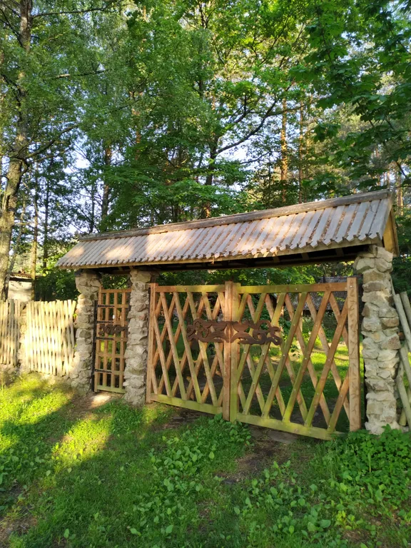 Дом в лесу на озере Селява