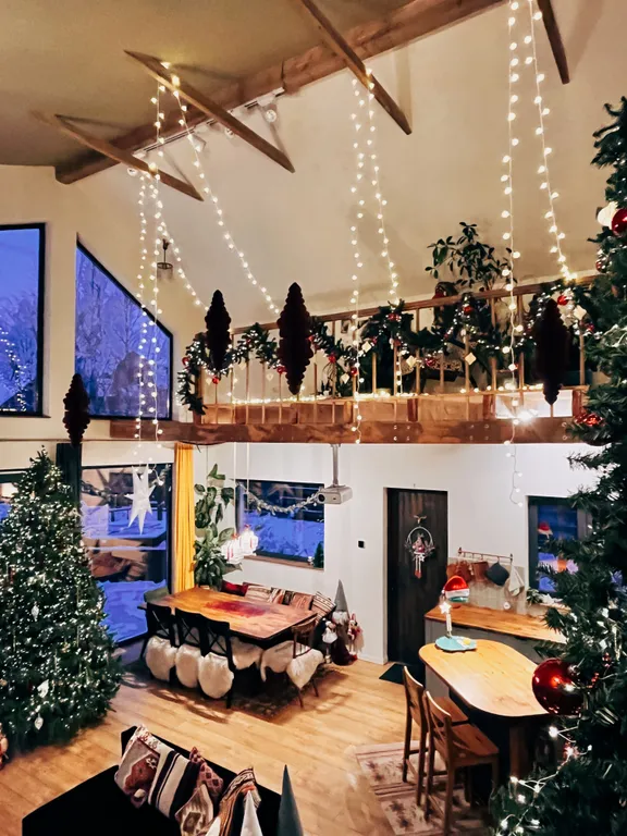 Дом с сауной и купелью с шикарным видом на озеро