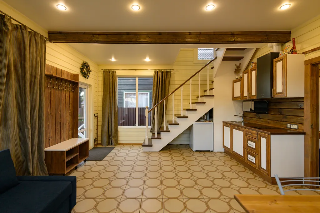 Брусничный коттедж с сауной и банным чаном