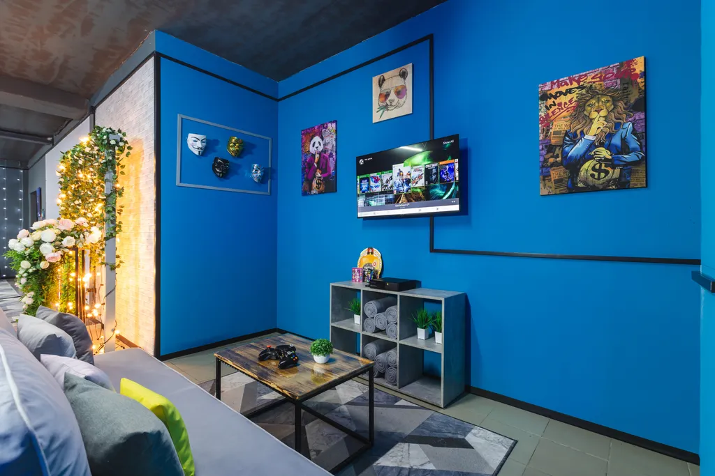 Квартира в стиле Лофт с караоке для дня рождения