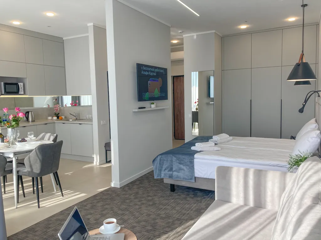 Квартира Квартира Сан Сити 1 в здании с Baltik spa на 9 этаже — Светлогорск