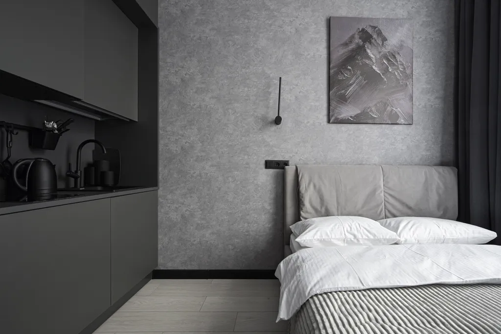 Квартира Квартира Студия в ЖК Park Side в монохромном стиле №1 — Санкт-Петербург