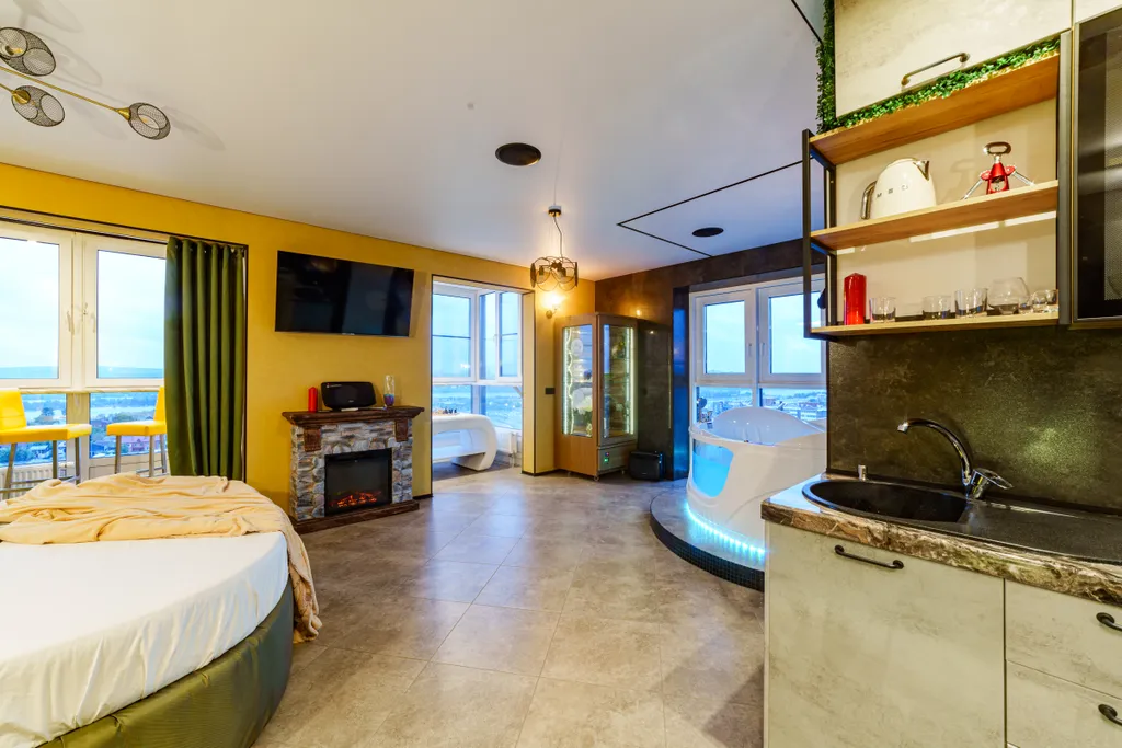 Квартира с джакузи для романтических вечеров