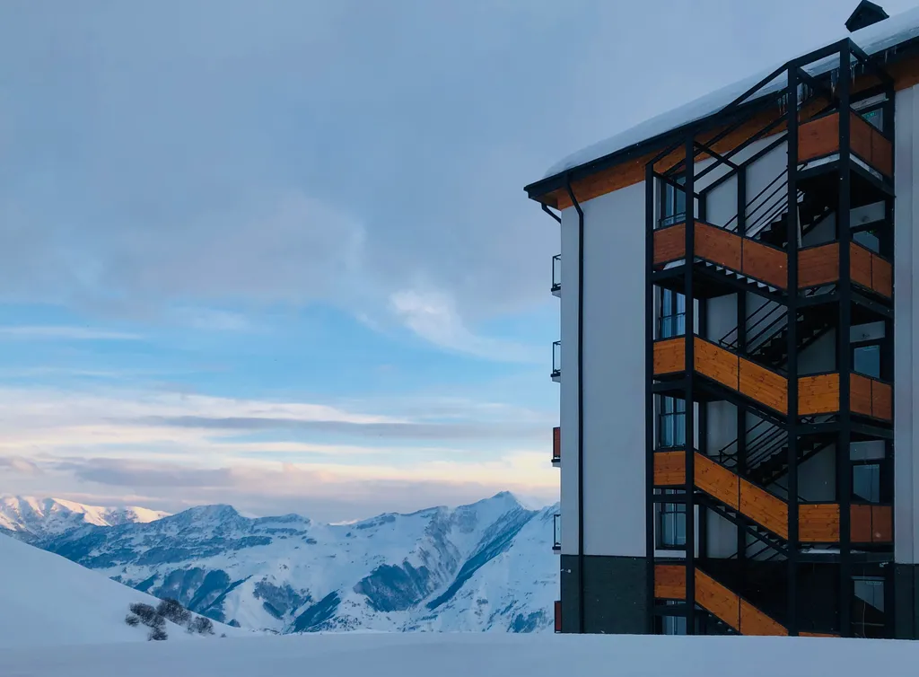 Студия с видом на горы в Гудаури