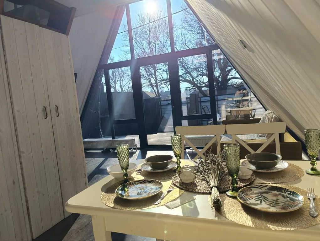 Деревянный дом с сибирской купелью на дровах aframe kmv