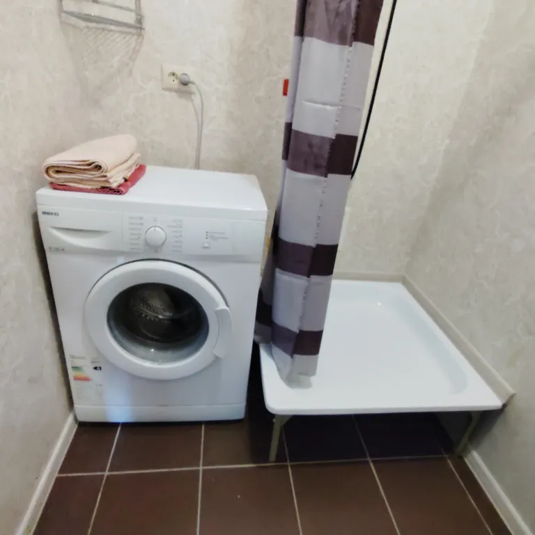 Студия в квартире с персональным санузлом и кухонным блоком