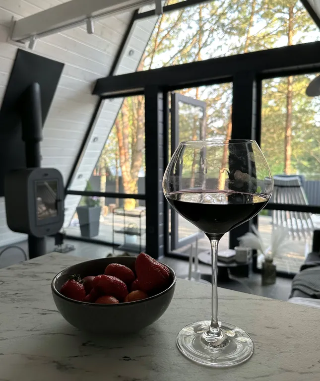 Уютный треугольный дом в 25 км от Минска с горячей купелью в лесу