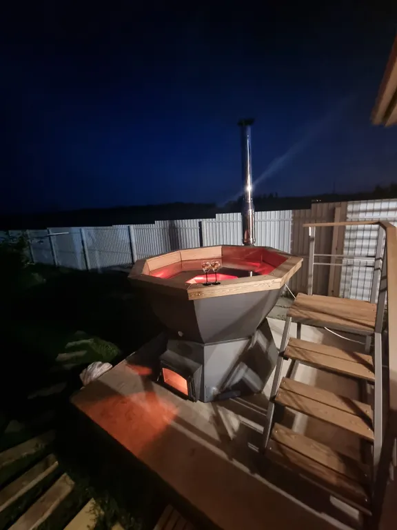 Гостевой дом с террасой, панорамной баней и чаном