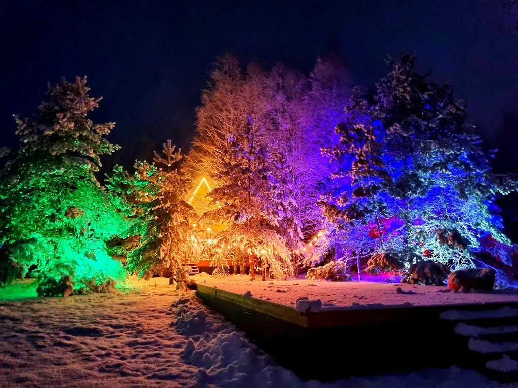 Уютный 3-к А-фрейм у реки с большой террасой и купелью