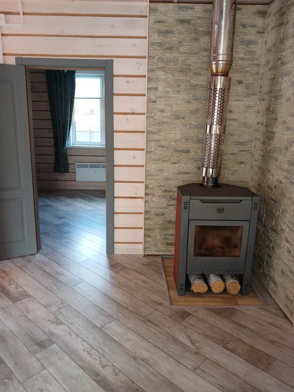 Кедровый дом со всеми удобствами большой террасой, баней