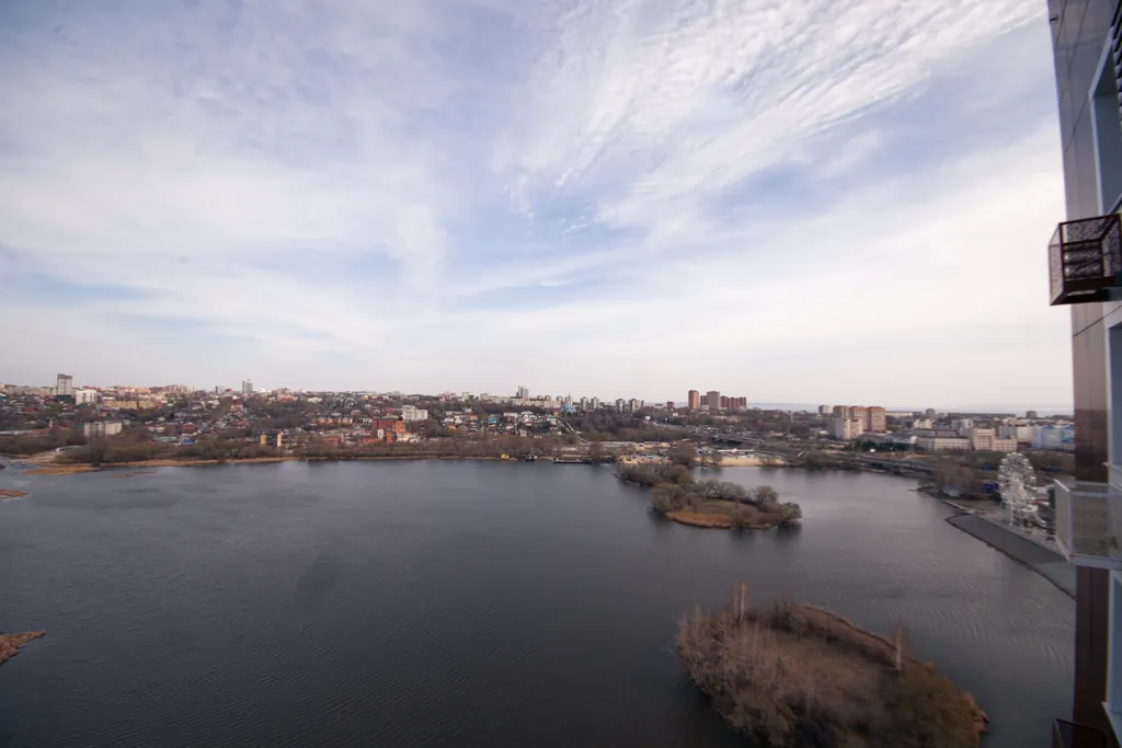 Студия Birds на 23 этаже с панорамным видом на реку