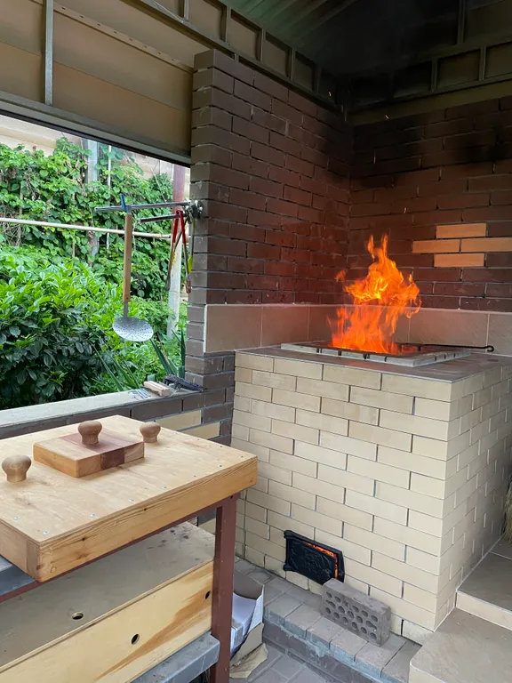 Бассейн в домике шале с сауной и мангалом